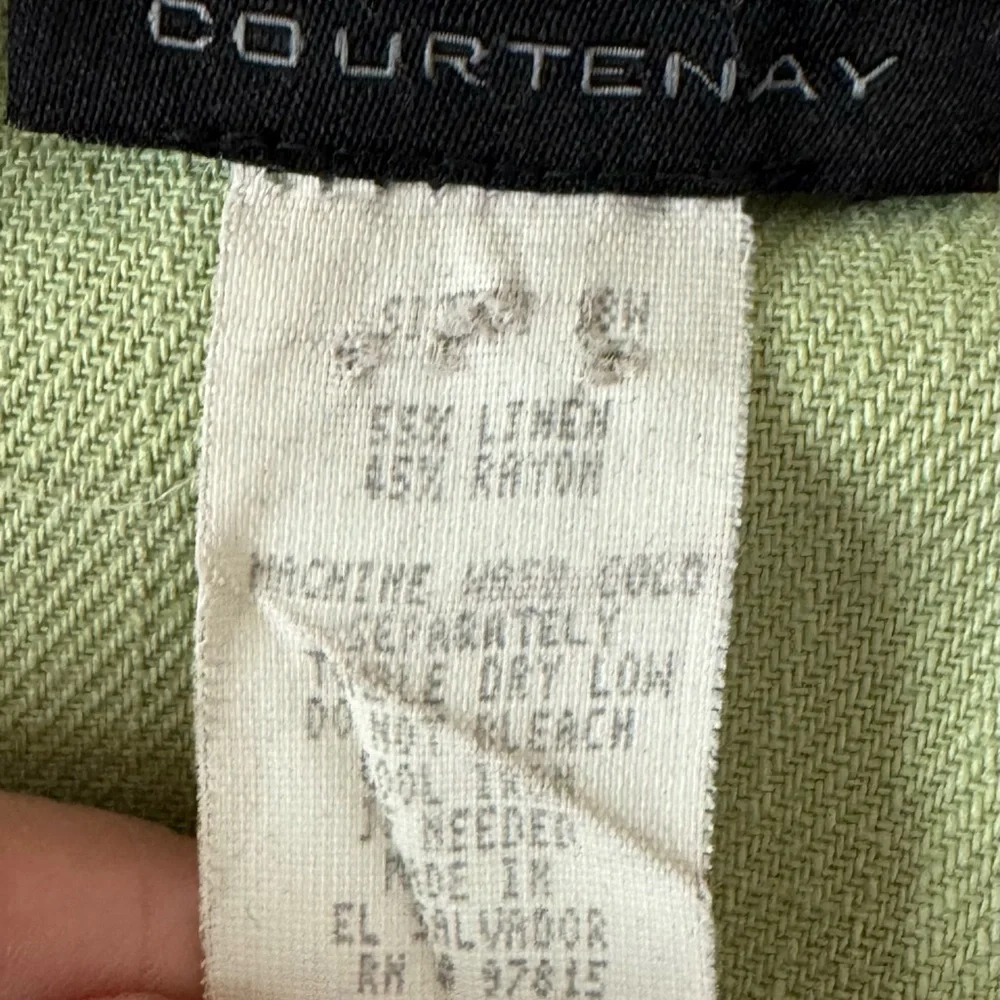 B-2 Courtenay PLUS SIZE 18W Green Linen Blend Blazer Suit‎ Jacket